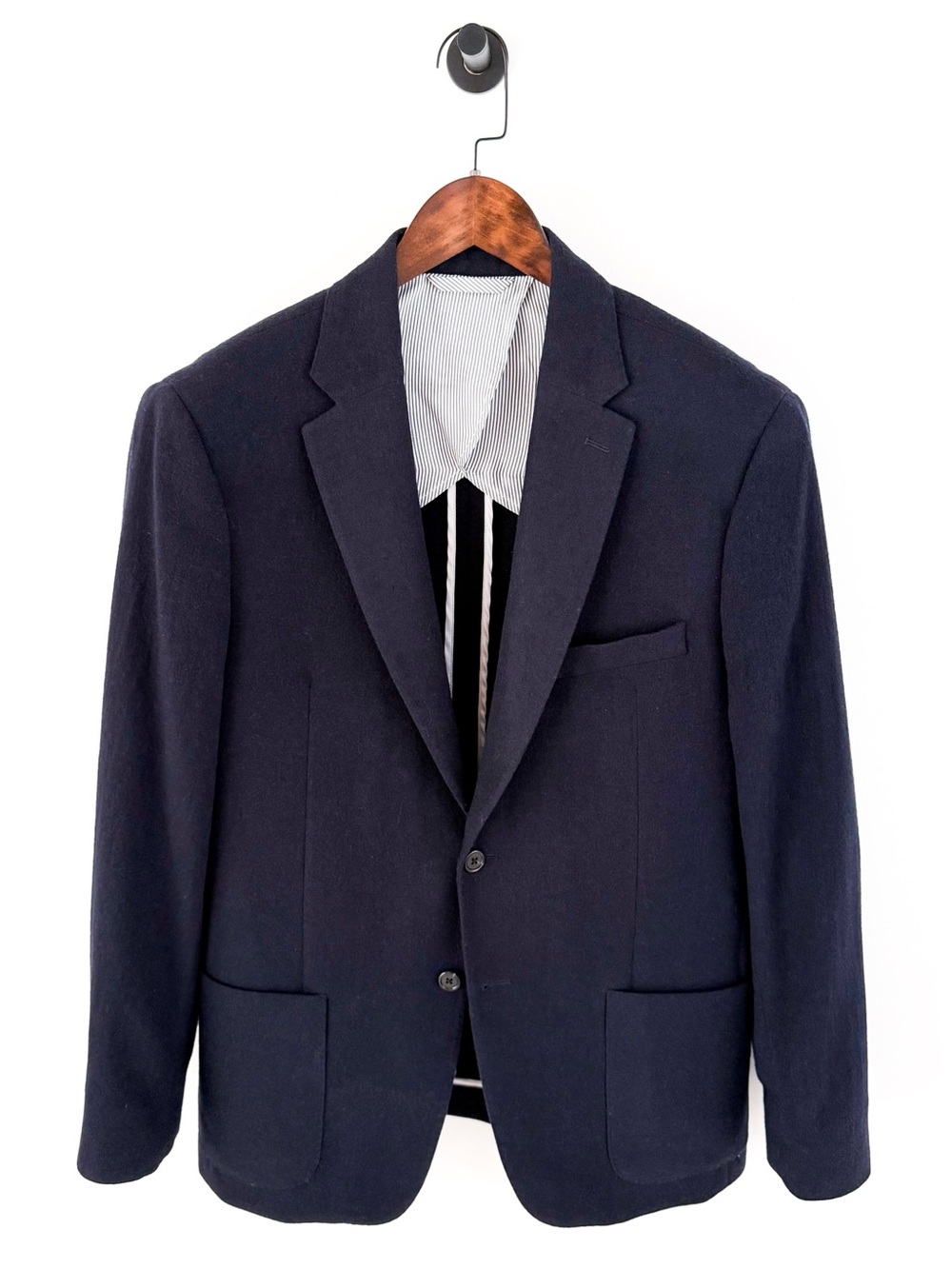 Todd Snyder Flannel Wool Navy Blazer Italian Two-Button Sport Coat Men's 42R